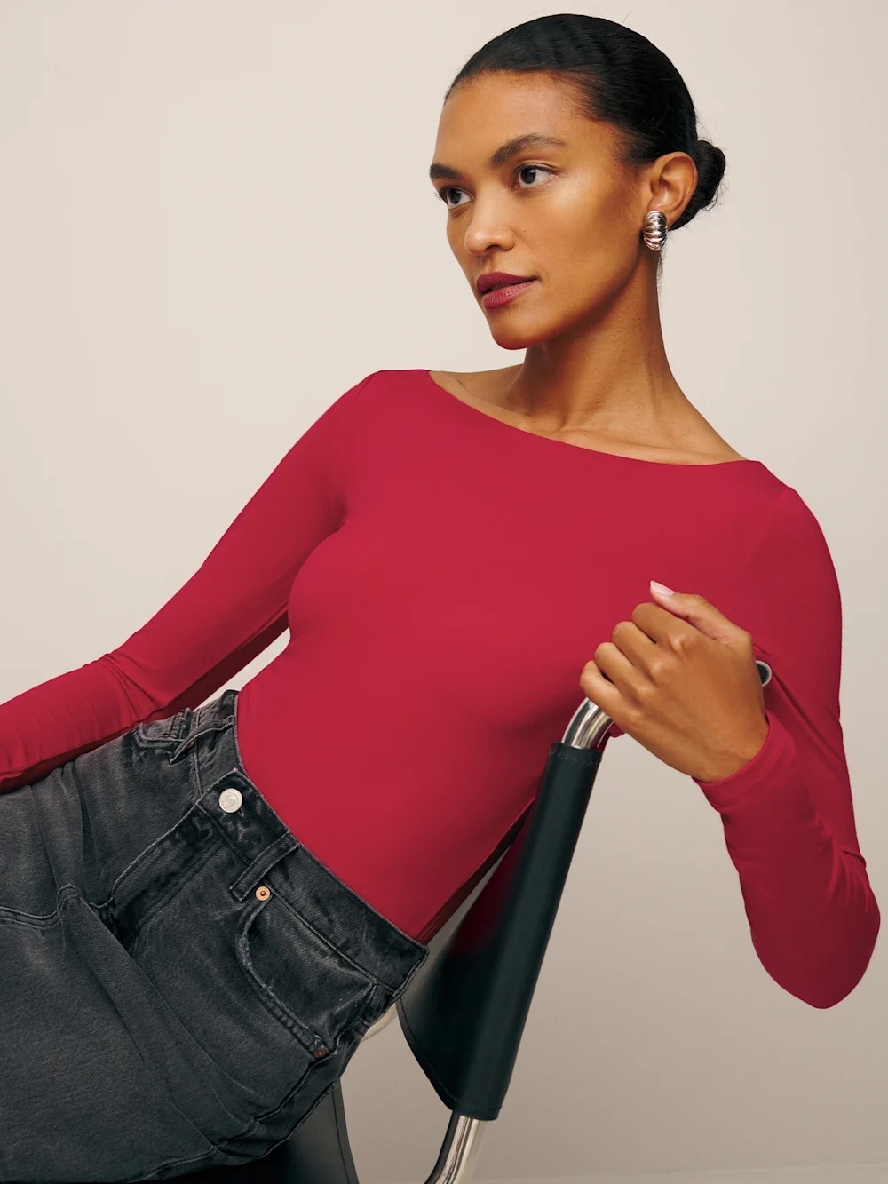 Reformation Wiley Knit Top Lipstick - Size XS